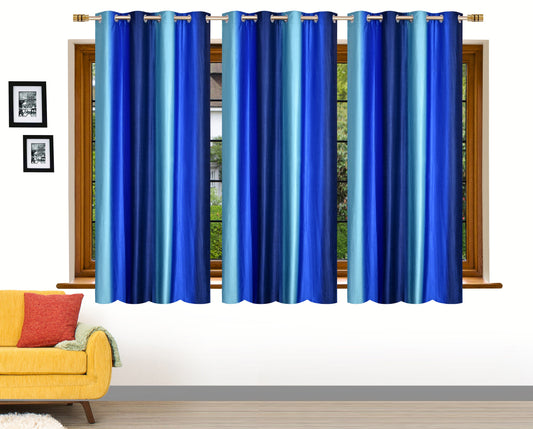 Royal Blue Crushed Plain Curtains