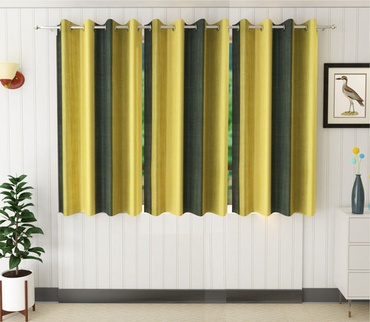 Classic Green Crushed Plain Curtains