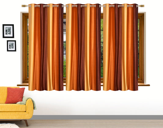 Golden Hour Crushed Plain Curtains