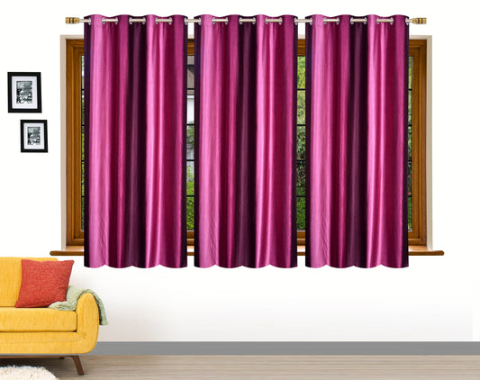 Luxury Wine Crushed Plain Curtains