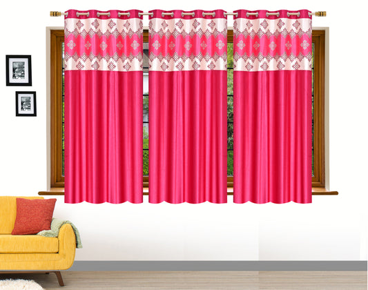 Pink Damask Patch Design Curtains