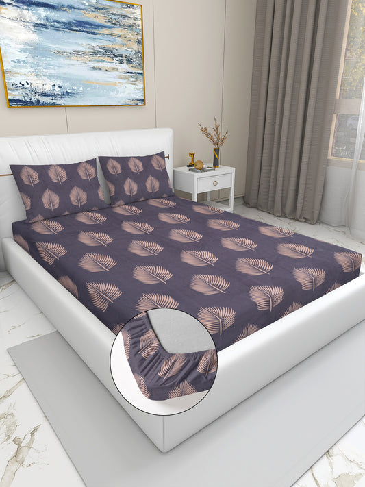 Geometric Printed Grey Bedsheet