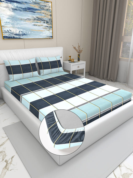 King Size Checkered Bedsheet