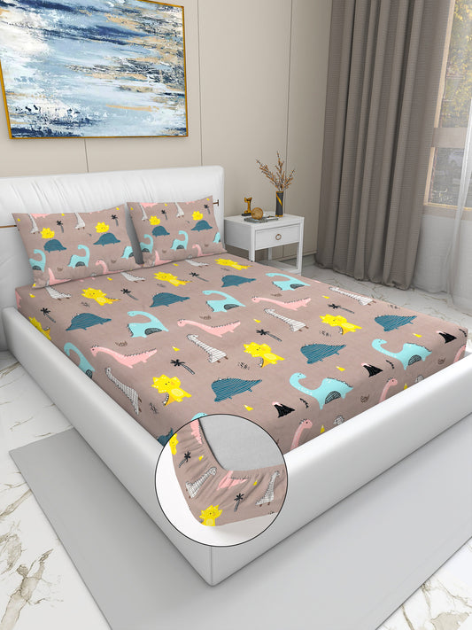 Multicolor Fun Print King Size Bedsheet