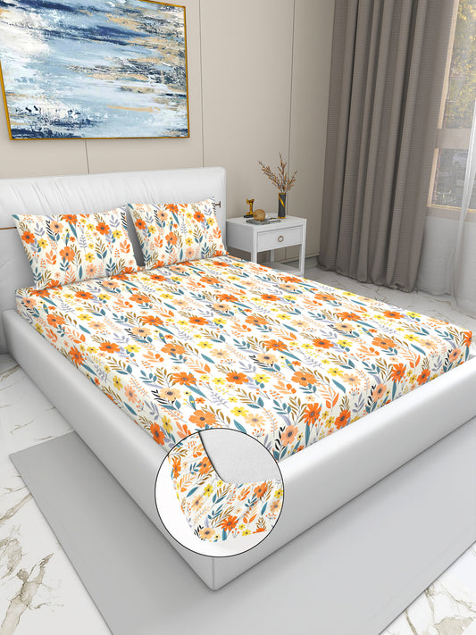 Floral Paradise King Size Bedsheet