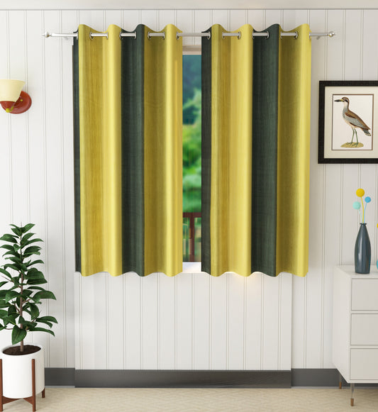 Classic Green Crushed Plain Curtains