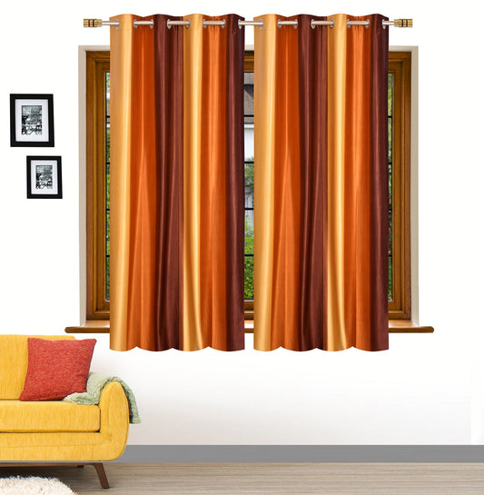 Golden Hour Crushed Plain Curtains