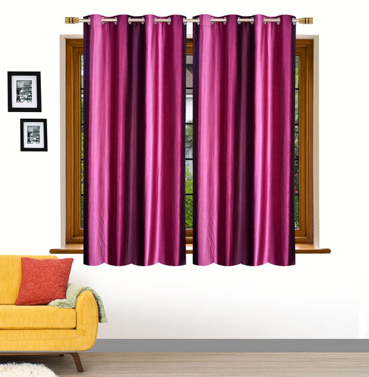 Luxury Wine Crushed Plain Curtains
