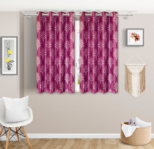 Premium Wine Leaf Pattern Curtains