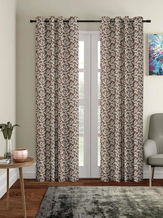 Modern Brown Jade Print Curtain