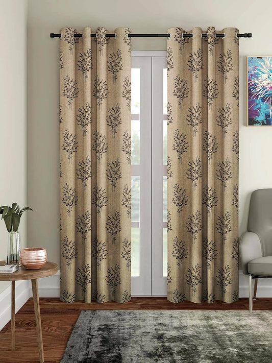 brown curtains