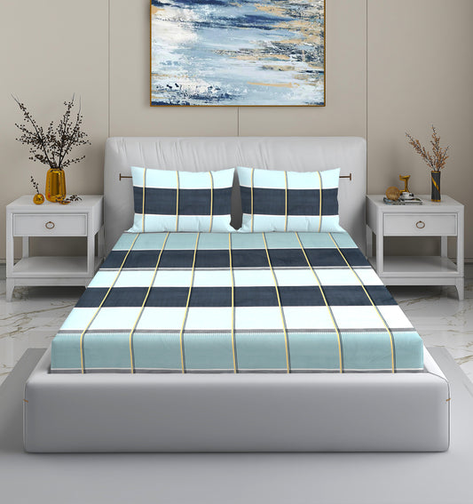 King Size Checkered Bedsheet